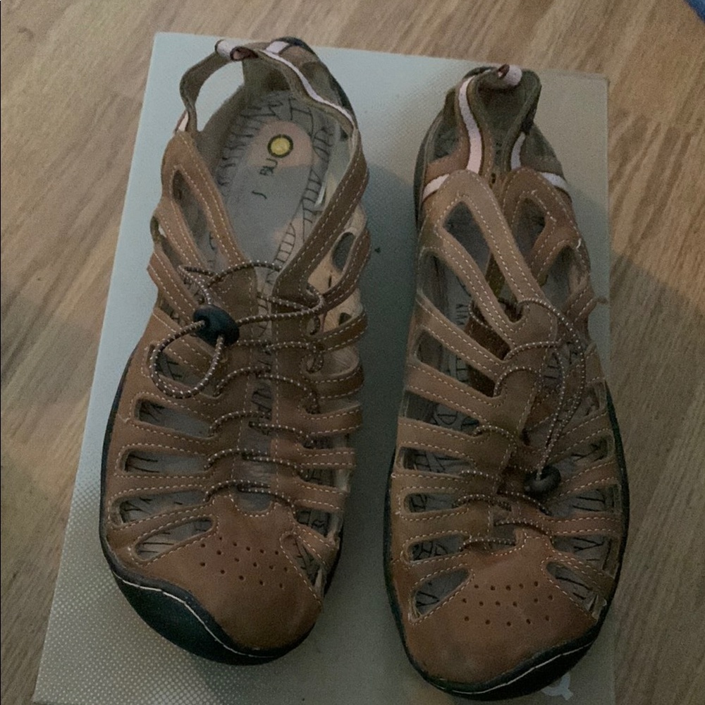 Jambu Brown Outdoor Sandals Rugged Design